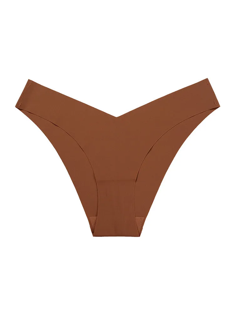 3-Pack Women's V-shaped Waistline Seamless Ice Silk Thong