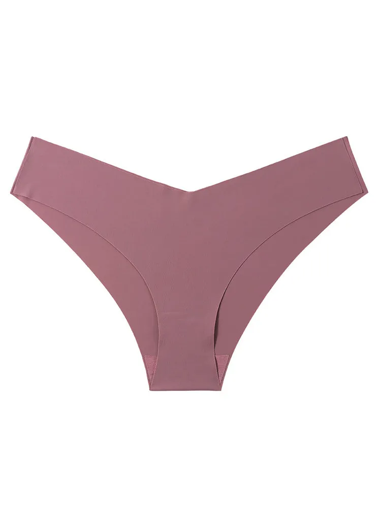 3-Pack Women's V-shaped Waistline Seamless Ice Silk Thong