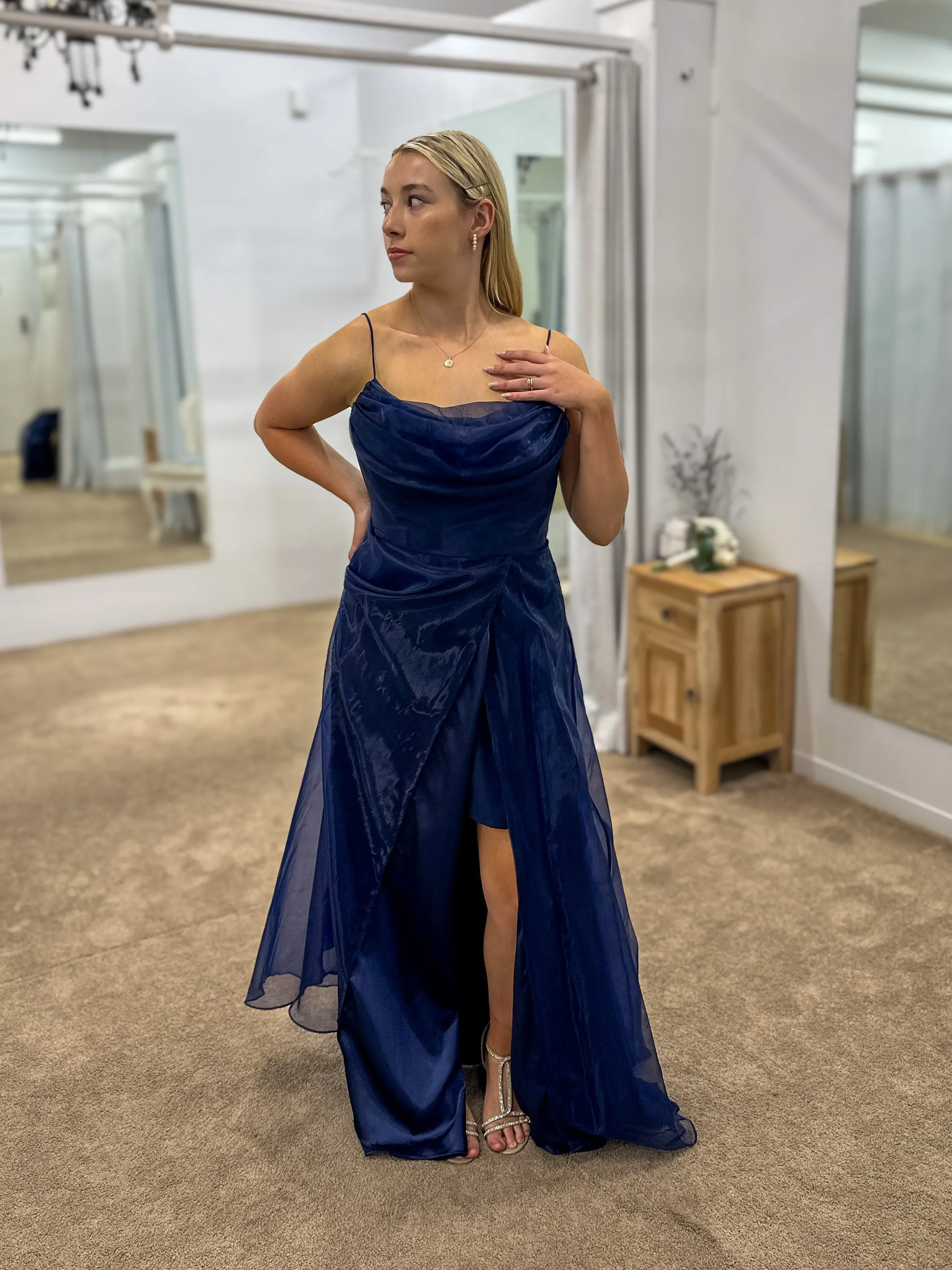 Averie Cowl Neck Gown