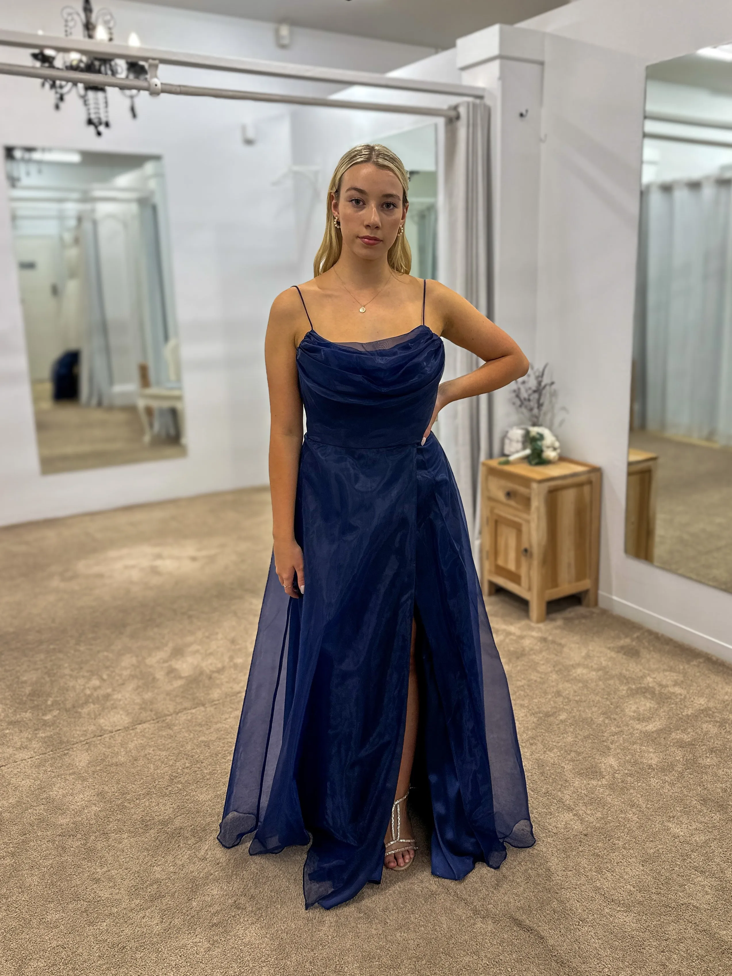 Averie Cowl Neck Gown