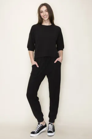 Black Knit Joggers