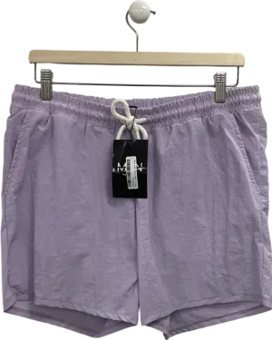 boohooMan Purple Short Length Crinkle Shell Swim Shorts UK L