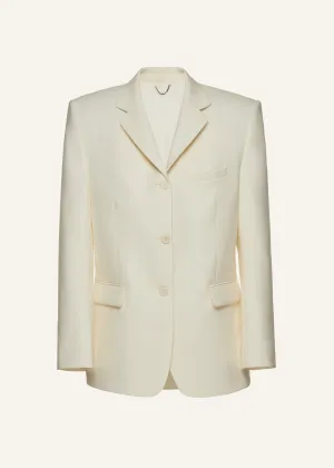 Boxy oversized blazer in cream