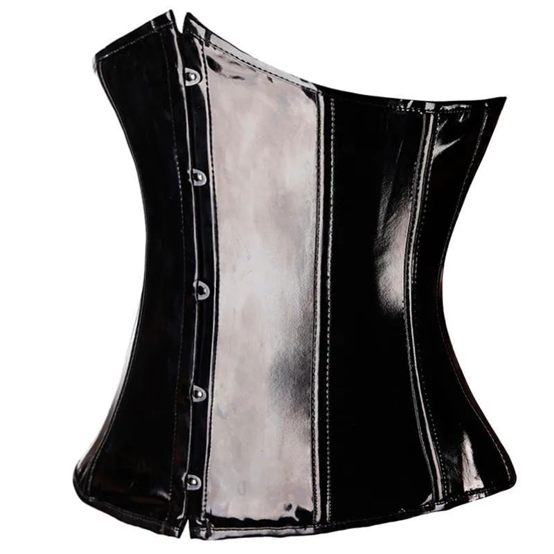 Corset Vinyl with Panties - Medium (Black)