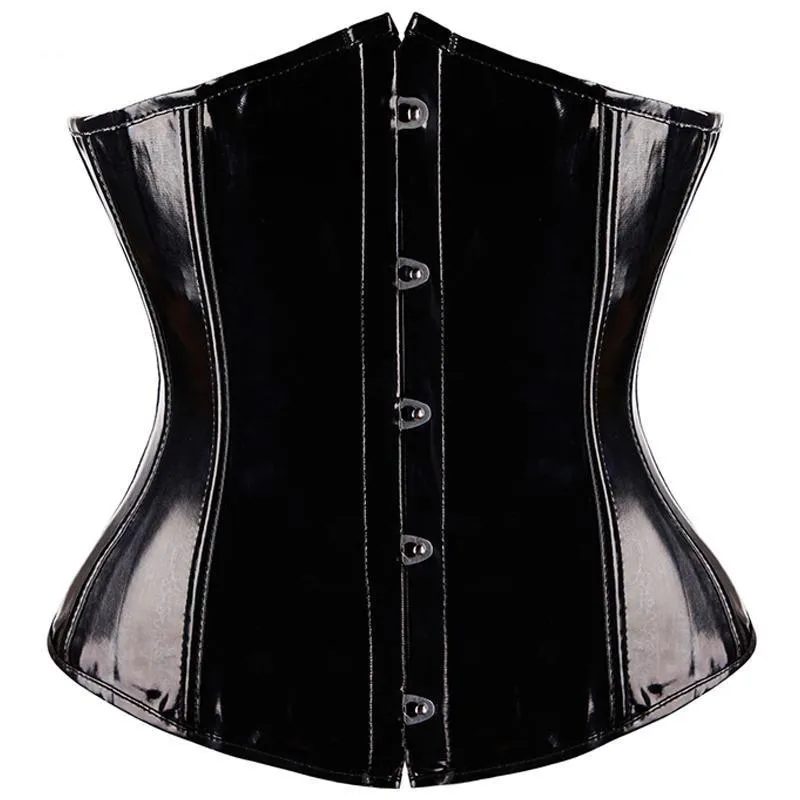 Corset Vinyl with Panties - Medium (Black)
