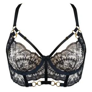 Cymatic bodice bra - black