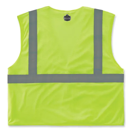 Glowear 8210hl-s Single Size Class 2 Economy Mesh Vest, Polyester, X-small, Lime, Ships In 1-3 Business Days