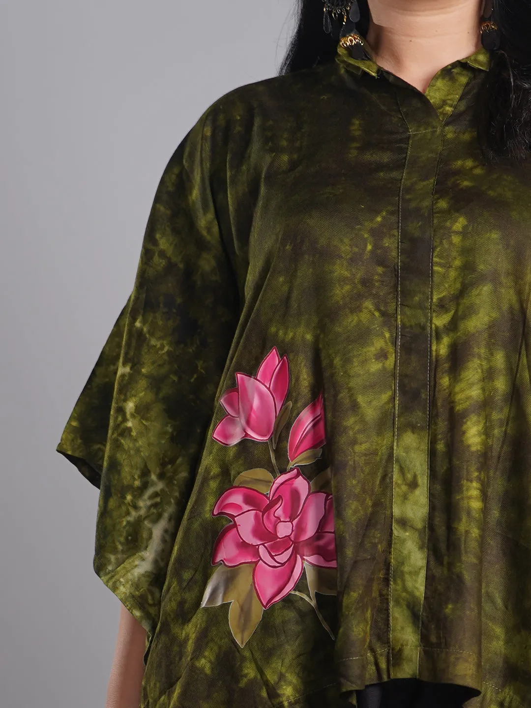 Green TieDyeKaftanTop - Jadediah