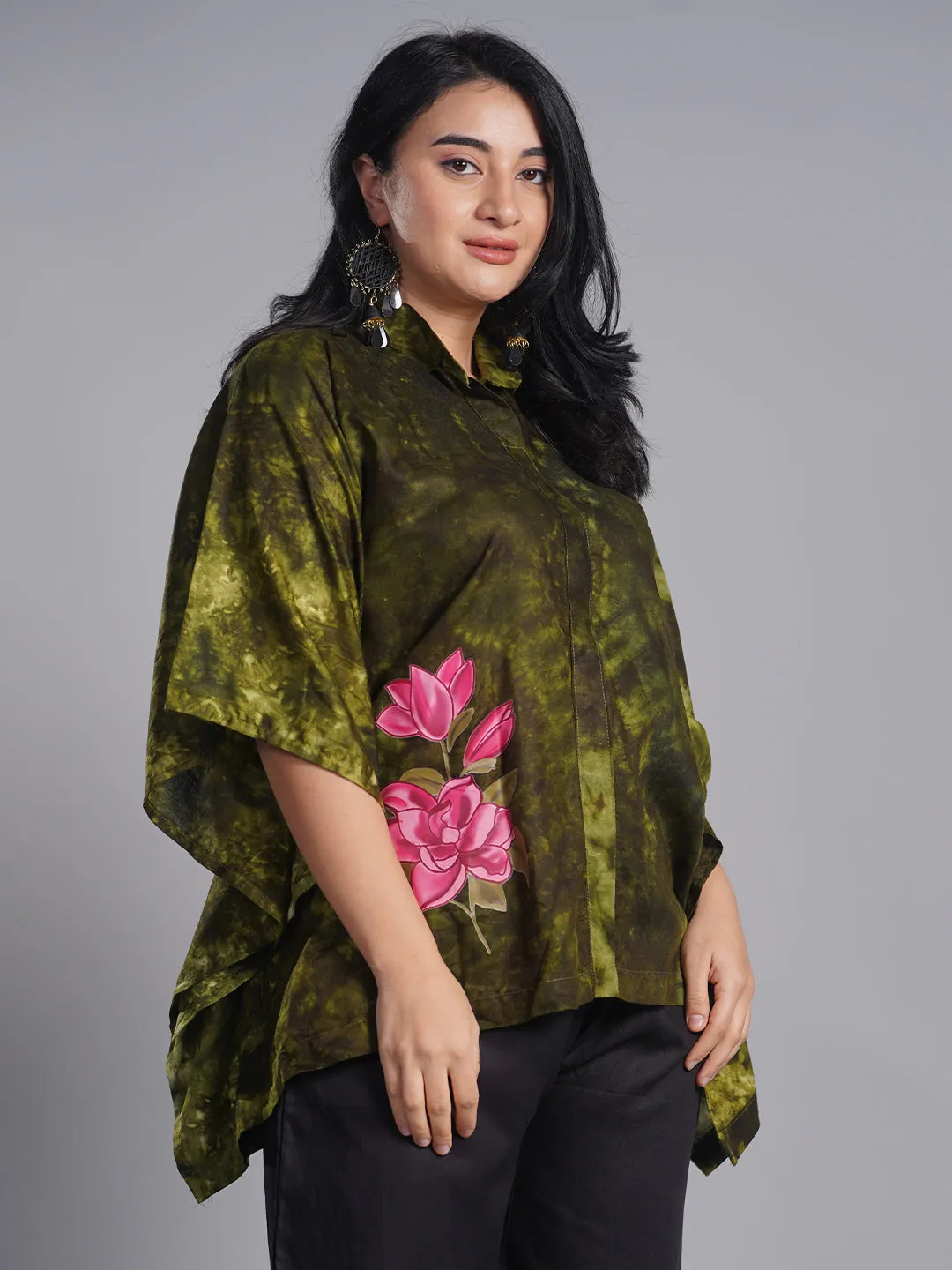 Green TieDyeKaftanTop - Jadediah
