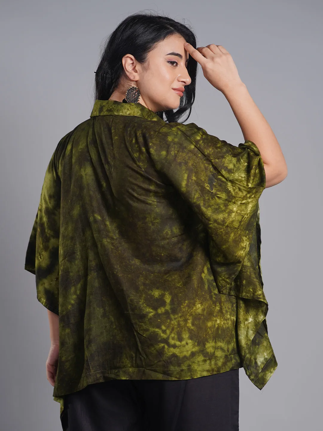 Green TieDyeKaftanTop - Jadediah