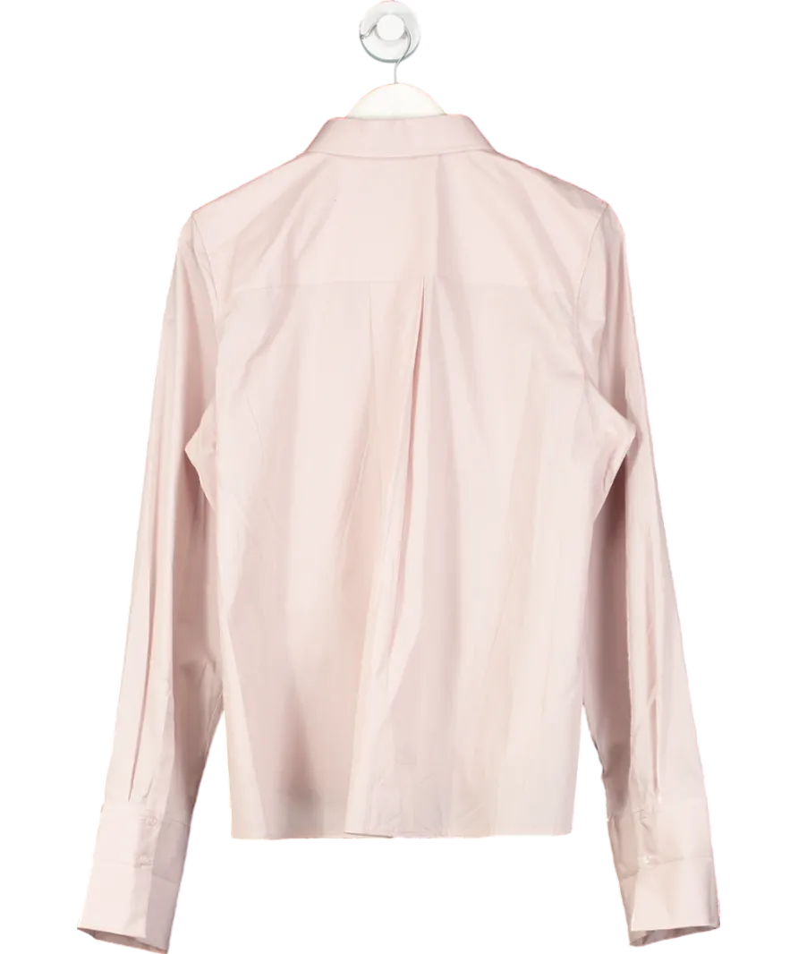 H&M Studio Collection Light Dusty Pink Poplin Tuxedo Shirt UK 16