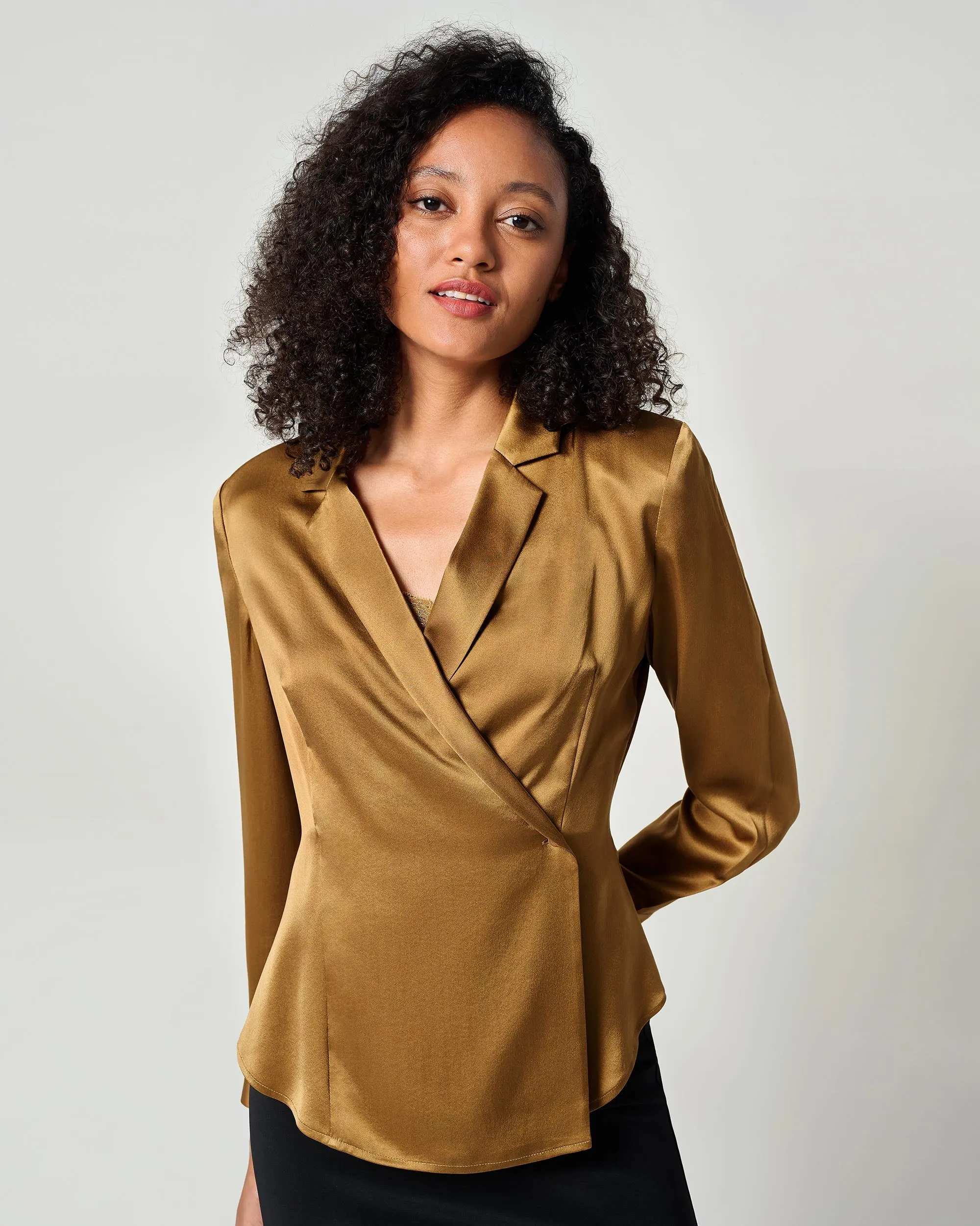 LILYSILK X MIM Silk Blazer Blouse
