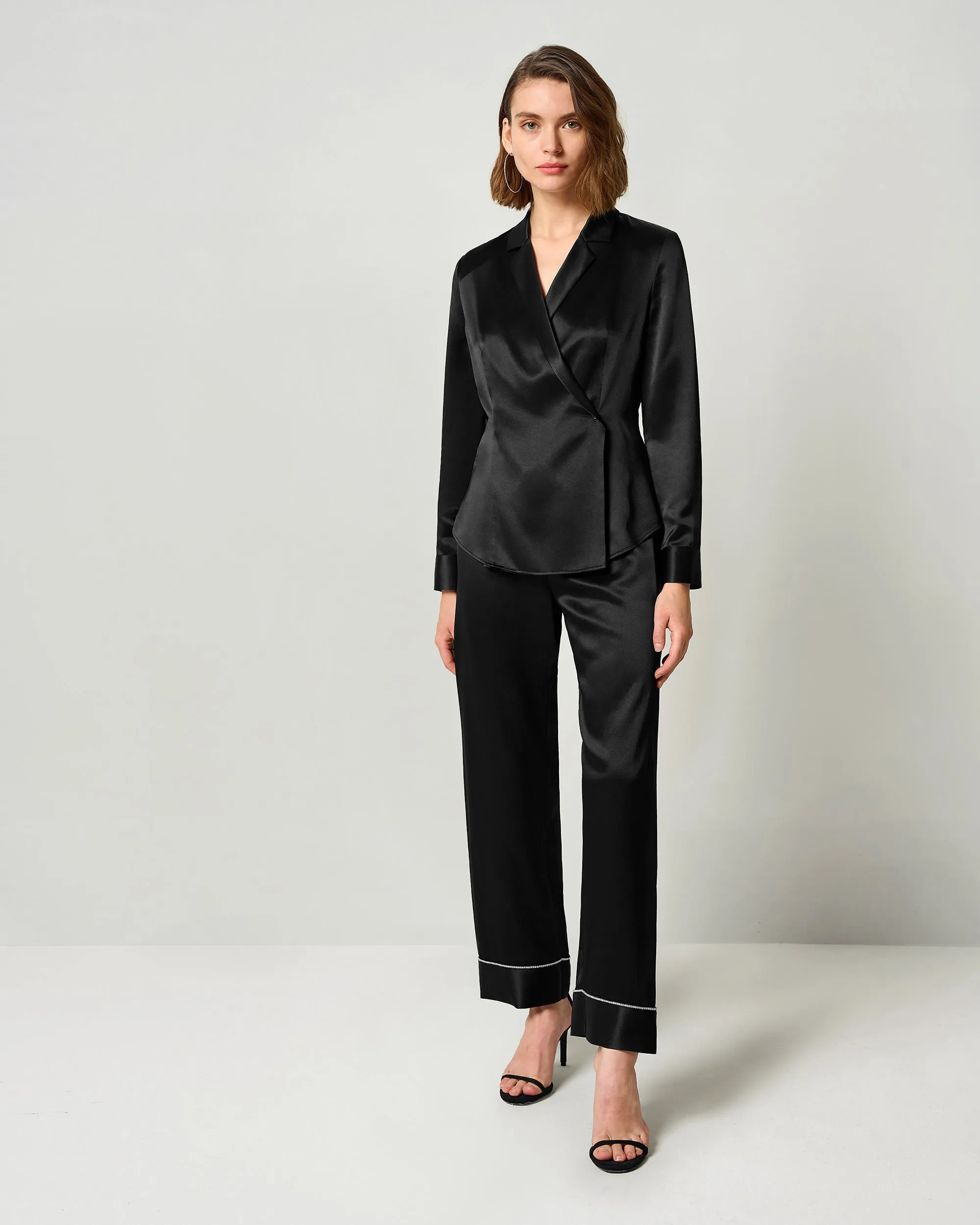 LILYSILK X MIM Silk Blazer Blouse