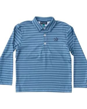 Long Sleeve Pro Performance Polo - Bluefin