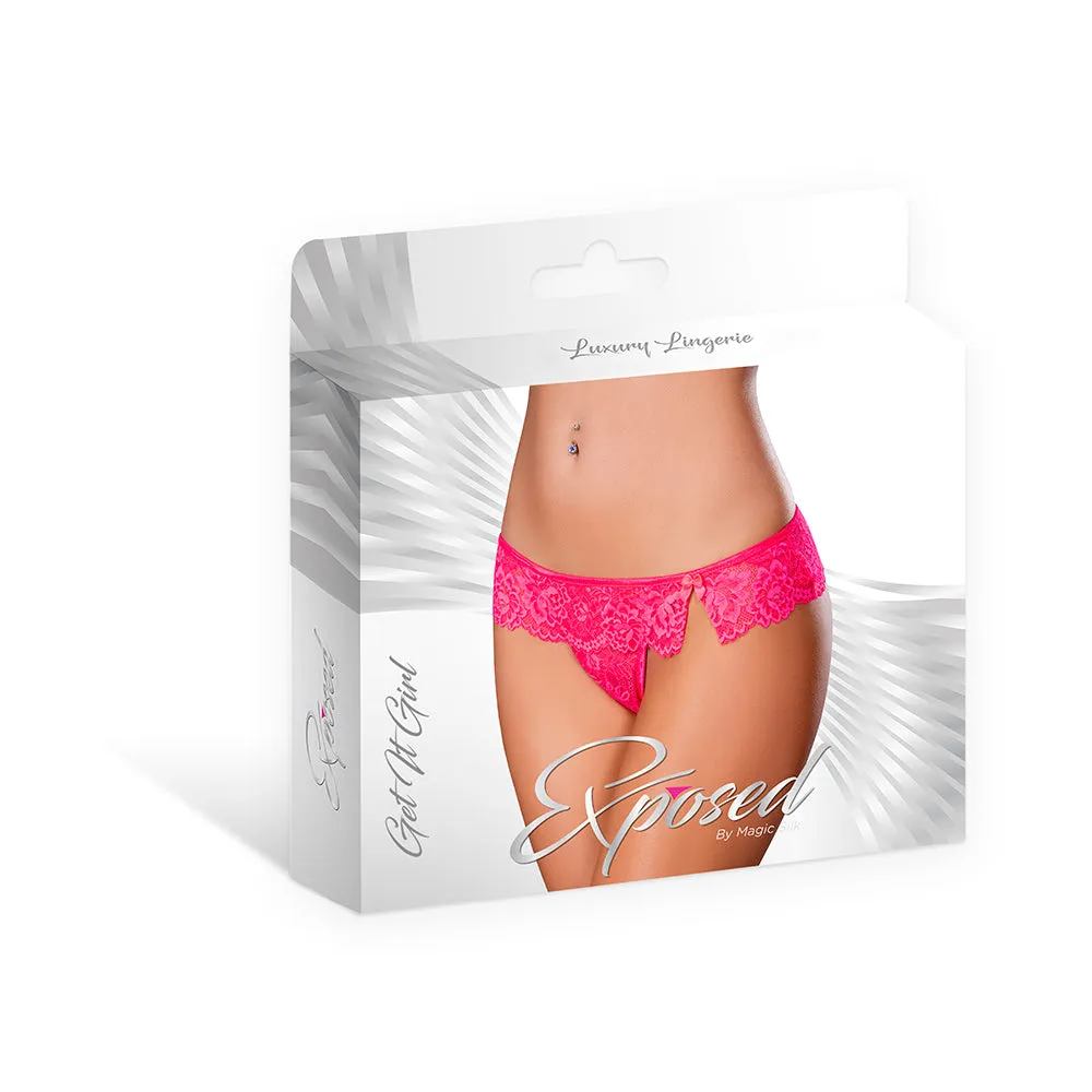 Magic Silk Get It Girl Flutter Thong Diva Pink S/M