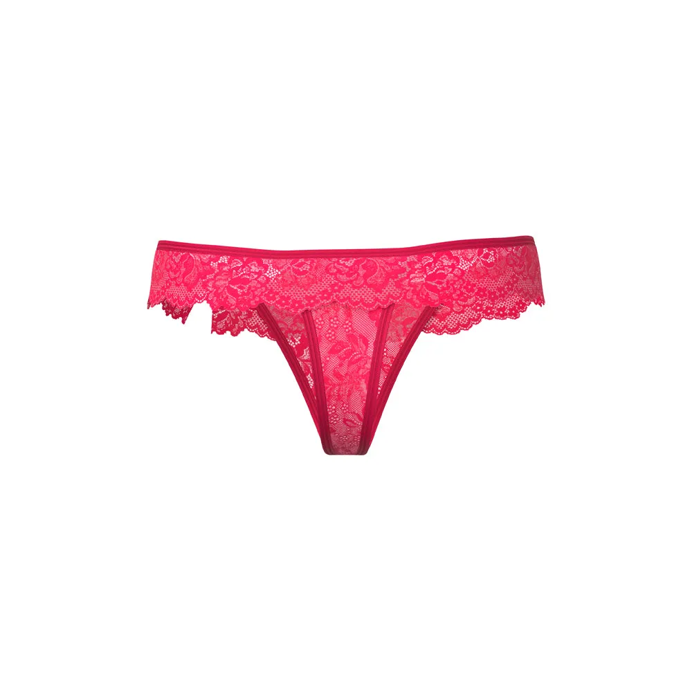 Magic Silk Get It Girl Flutter Thong Diva Pink S/M