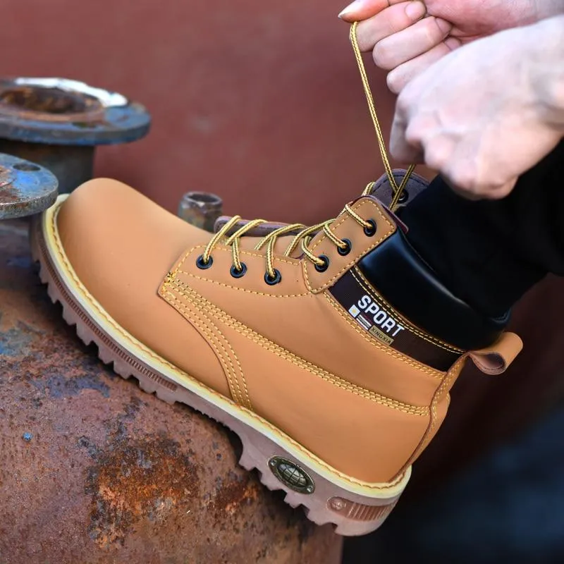 Mens Composite Steel Toe Work Boots Comfortable
