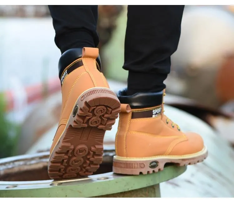 Mens Composite Steel Toe Work Boots Comfortable