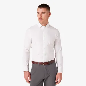 Mizzen   Main Men's Leeward Trim Fit L/S Dress Shirt / White Solid