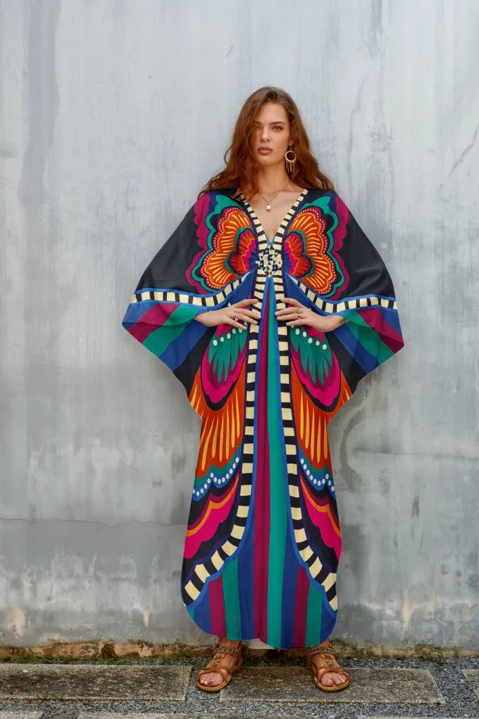 Plus Size Caftan Beach Cover Ups Casual Dress