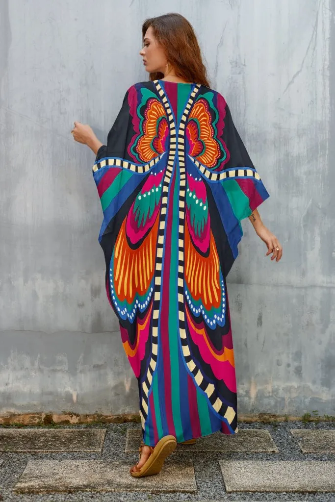 Plus Size Caftan Beach Cover Ups Casual Dress