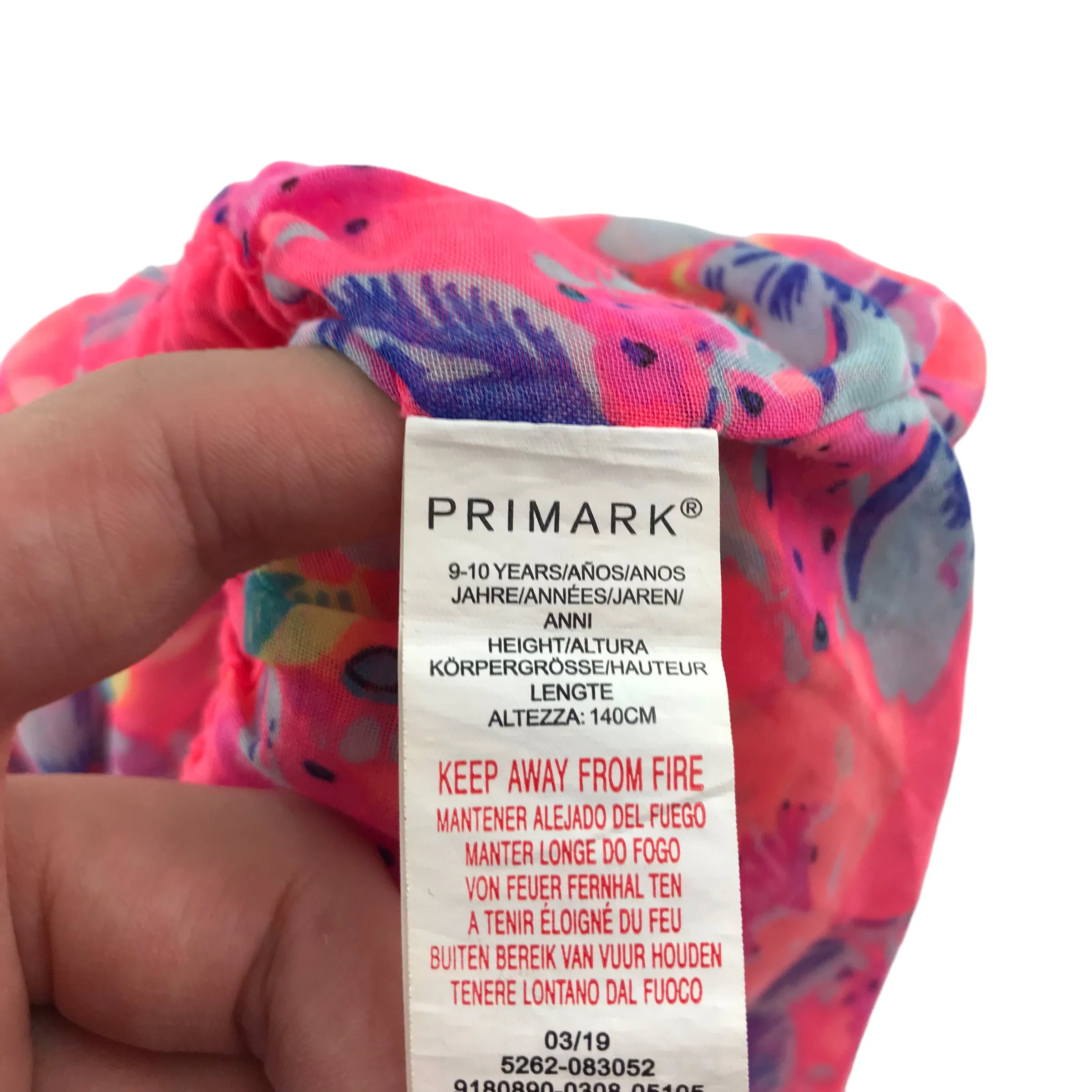 Primark kaftan 9-10 years pink floral summery blouse