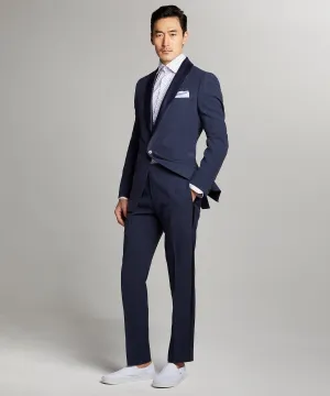 Sutton Shawl Collar Tuxedo in Navy Italian Linen