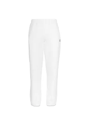 Sweatpants Jogging Pant Diagonal Raised Fleece - Gauze White