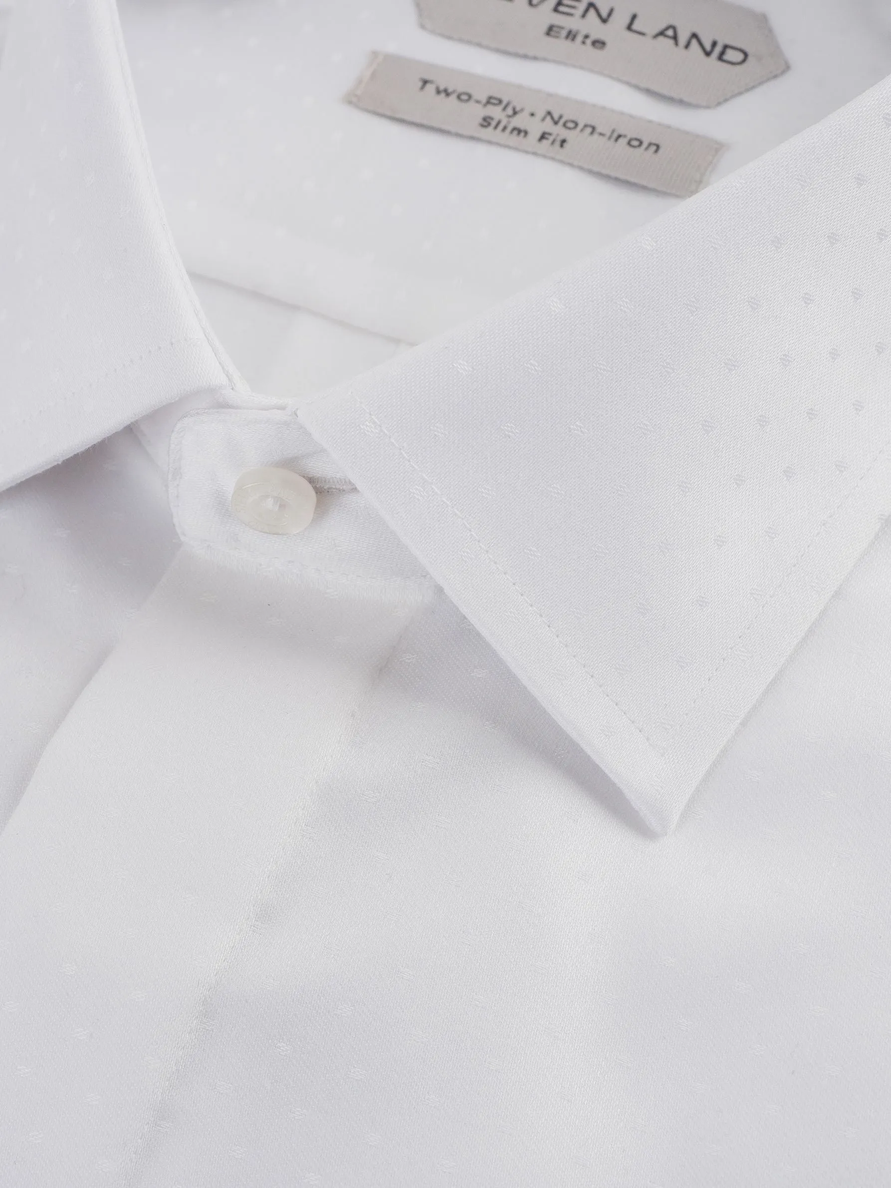 The Opulence Dress Shirt | Elite Collection |  Double Woven Cotton | Button Cuff | White