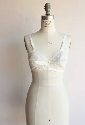 Vintage 1950s White 34 B Bullet Bra